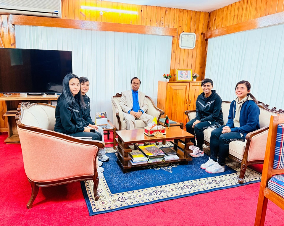 Bangladesh National Women’s Footballers had the honor of meeting His Excellency Shib Nath Roy, Ambassador of Bangladesh to Bhutan.